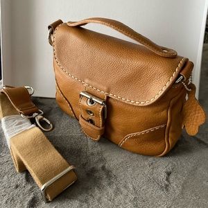 Roots Tan Crossbody Bag